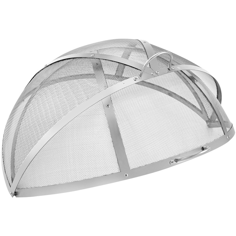 VEVOR Firepit Spark Screen Lid, 40″ Diameter, Outdoor Firepit Ring Cover Round Accessories, Fire Pit Metal Cover, Easy-Opening Stainless Steel Fire Ring Covers for Outdoor Patio Fire Pits Backyard