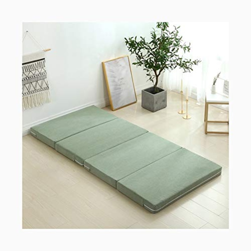 YANGLY 8 Centimetri di Spessore Materasso Pieghevole Multifunzione 4 Fold Materasso for I Giochi di Gioco, Picnic, Yoga, Tatami (Color : Light Green, Size : 71x79inch)