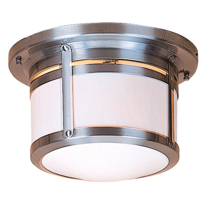 Arroyo BCM-10WO-P Berkeley Two Light Flush Mount Pewter