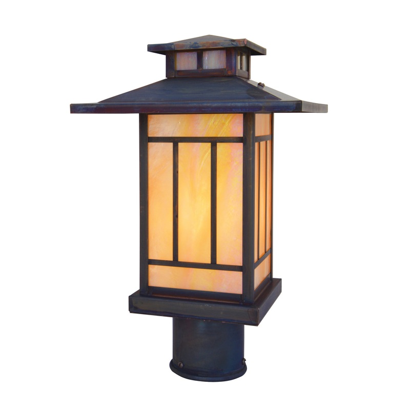 Arroyo KP-9GW-RC Kennebec One Light Post Mount Raw Copper