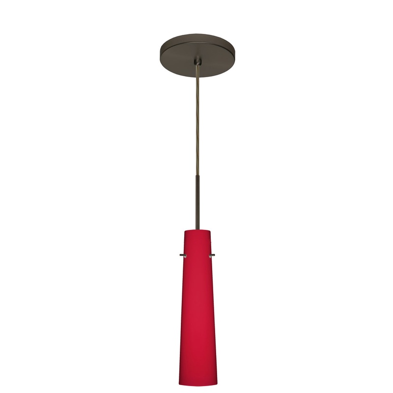 Besa 1BT-5674RM-HAL-BR Camino One Light Pendant Bronze