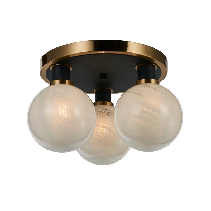 Gem Semi-Flush Mount Light – Glossy White