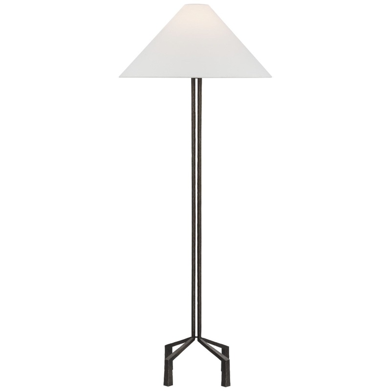 LED Floor Lamp from the Clifford Collection in Aged Iron Finish by Visual Comfort Signature