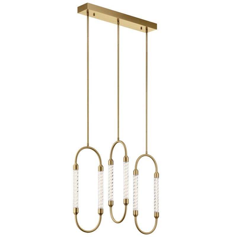 LED Linear Pendant from the Delsey Collection in Champagne Gold Finish by Kichler