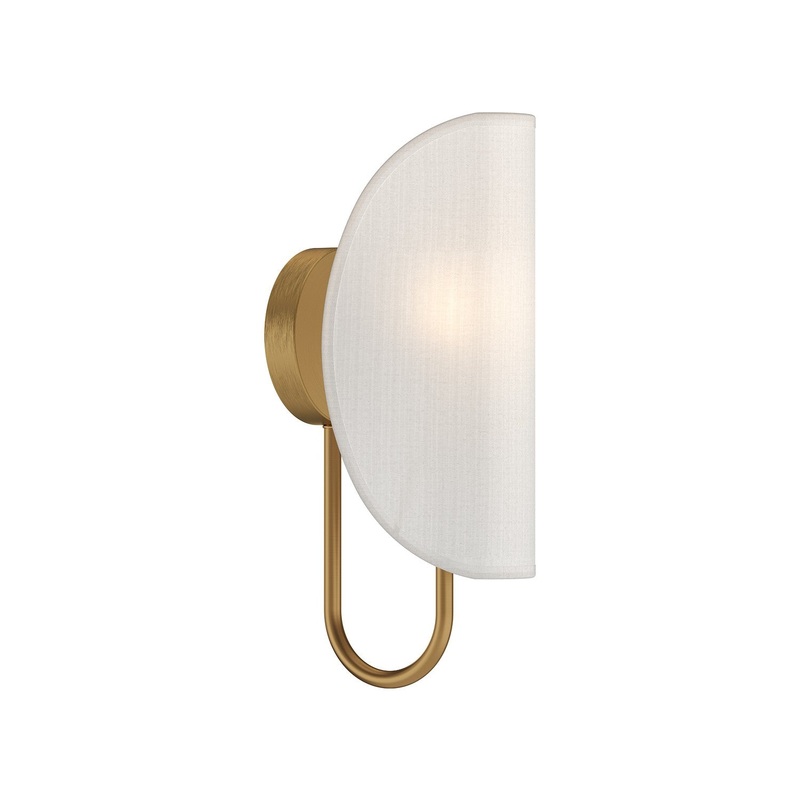 One Light Wall Sconce from the Seno Collection in Aged Gold Finish by Alora