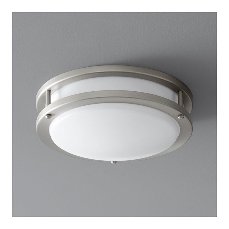 Oracle Single-Light LED 10.5″ Flush Mount Ceiling Fixture – Satin Nickel