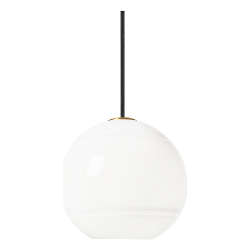 Sedona Medium Pendant Aged Brass White None