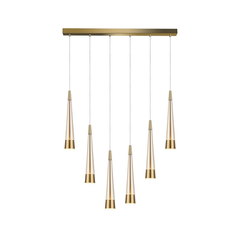 Sunnyvale Linear Multi Light Pendant – Brass