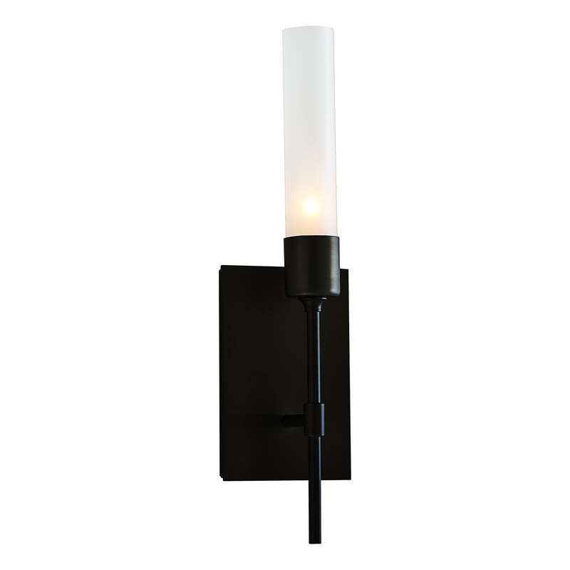 Vela Sconce Black Frosted Glass (FD)