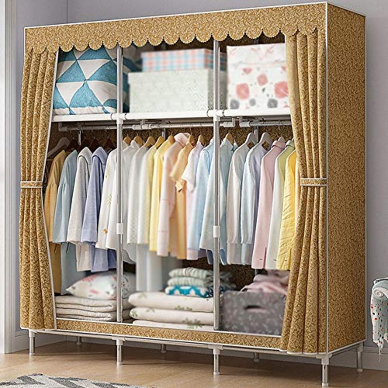 wardrobe Armadio Combinato, Armadio Pensile Pieghevole per Uso Domestico, Armadio di Stoccaggio di Grande capacit Tipo Stanza Economica, 130  45  170 Cm