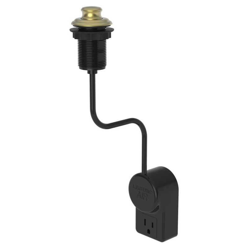 Air Activation Switch Jacobean Disposer with Power Adapter Satin Brass PVD Brass