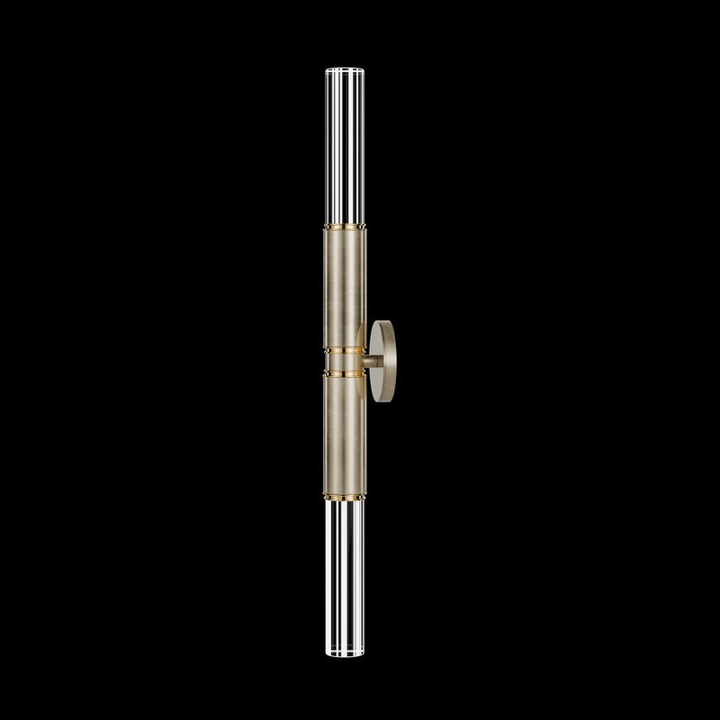 Antonia 34″H Sconce Soft Gold Leaf/Brass/No Skin