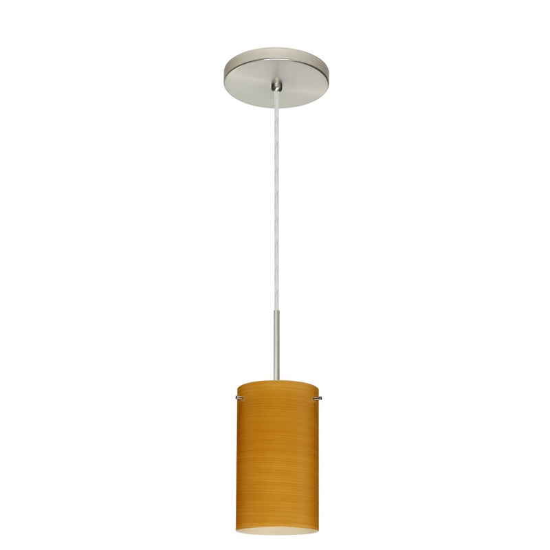 Besa 1BT-4404OK-LED-SN Stilo One Light Pendant Satin Nickel