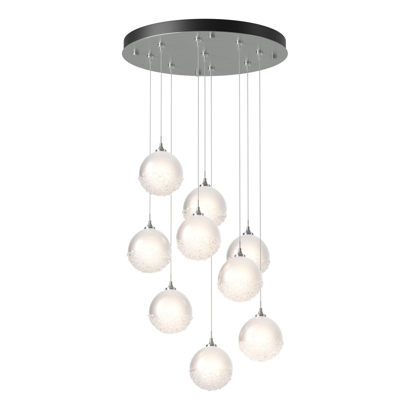 Fritz Globe 9-Light Pendant Vintage Platinum