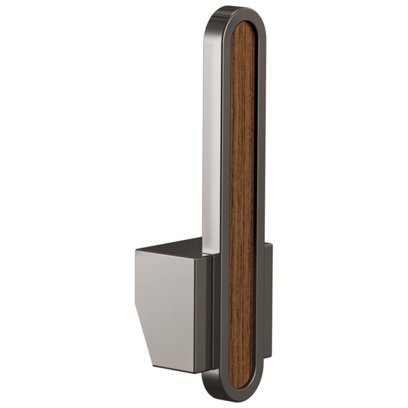 Handle Kit Frank Lloyd Wright Zinc 1 Arc Lever Brilliance Black Onyx/Wood Inlay ADA for Pull Down Kitchen Faucet