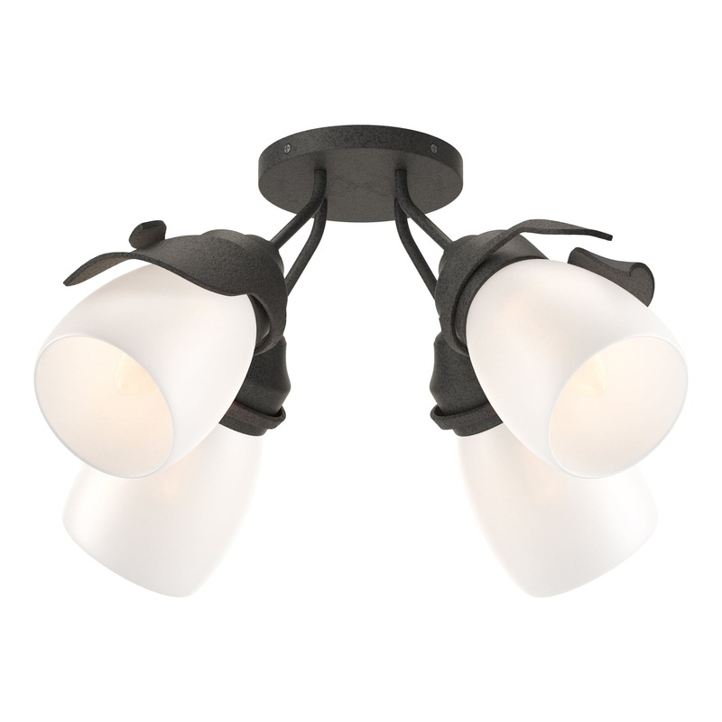 Lapas 4-Light Semi-Flush Natural Iron Opal Glass (GG)