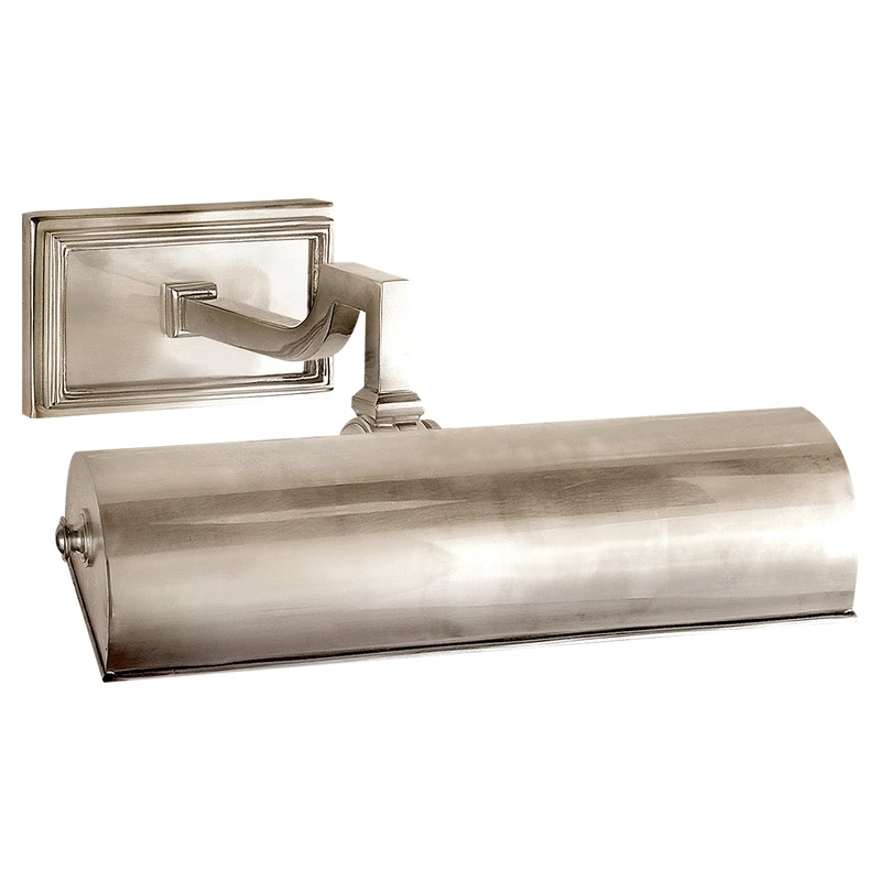 One Light Picture Light from the Dean Picture Light Collection in Brushed Nickel Finish by Visual Comfort Signature