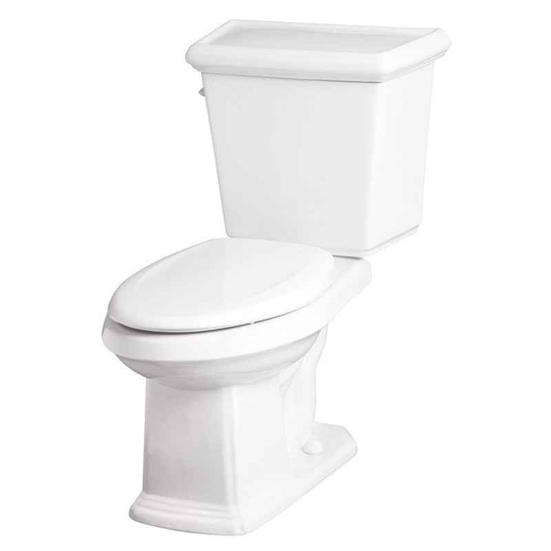 Toilet Logan Square 2 Pieces White Elongated 31 Inch 1.28 Gallons Per Flush 12 Inch