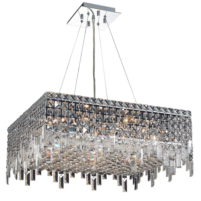 12 Light Chandelier from the Maxime Collection in Chrome Finish by Elegant Lighting