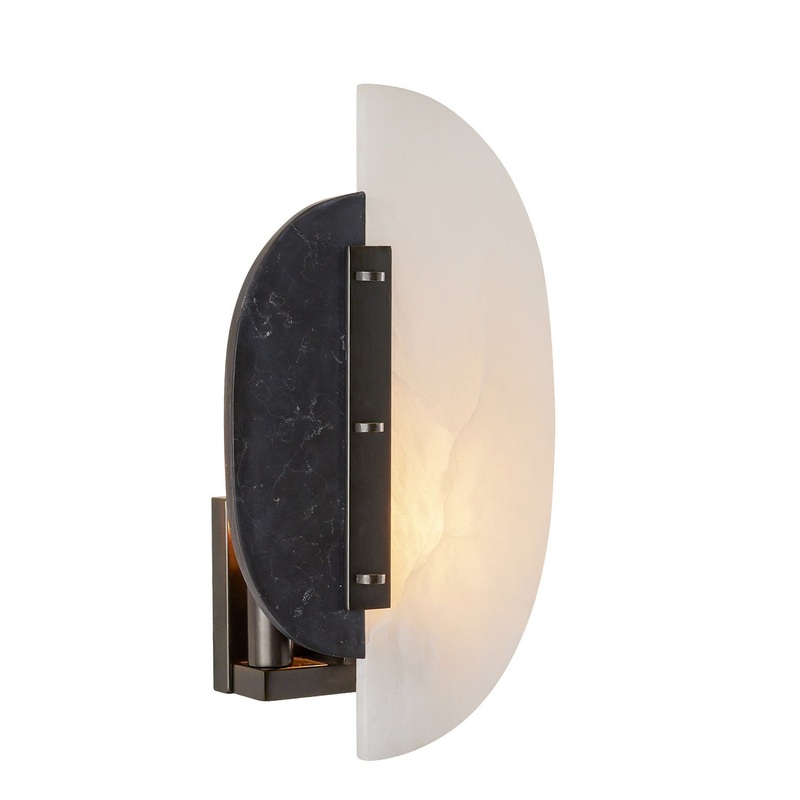Arteriors DWC32 Kianna Two Light Wall Sconce White/Black/English Bronze