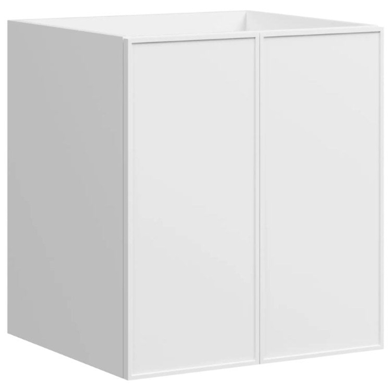 Freestanding Vanity Natick 24 Inch Center Bowl White Satin 2 Doors Thin Line Shaker