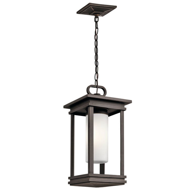Kichler 49493RZ One Light Outdoor Pendant, Rubbed Bronze