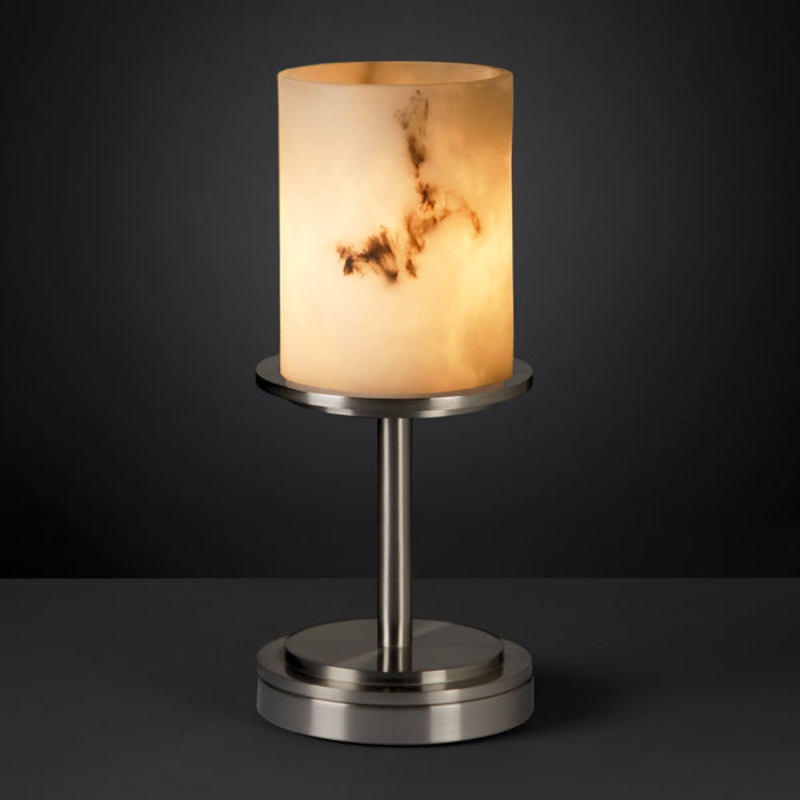 One Light Table Lamp from the LumenAria Collection in Brushed Nickel Finish by Justice Designs