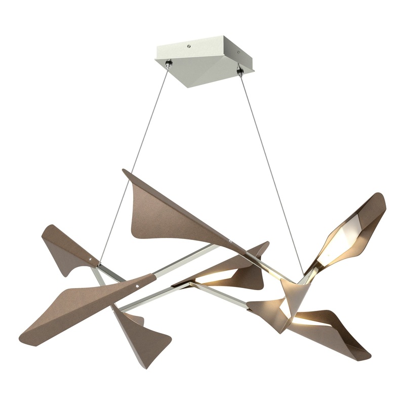 Plume 8-Light LED Pendant Sterling Bronze