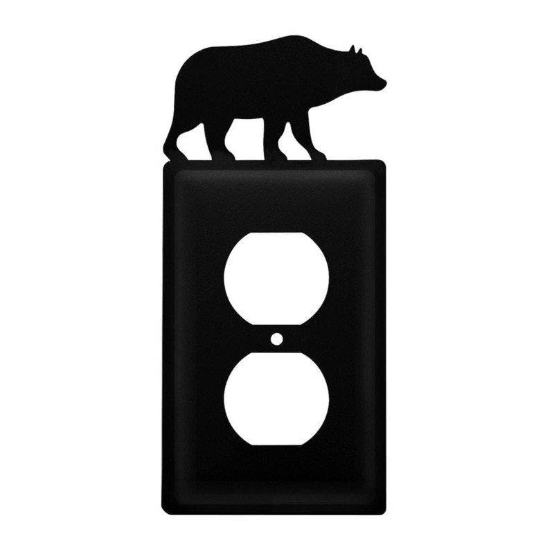 Village Wrought Iron EO-14 Single Bear Single Outlet Cover