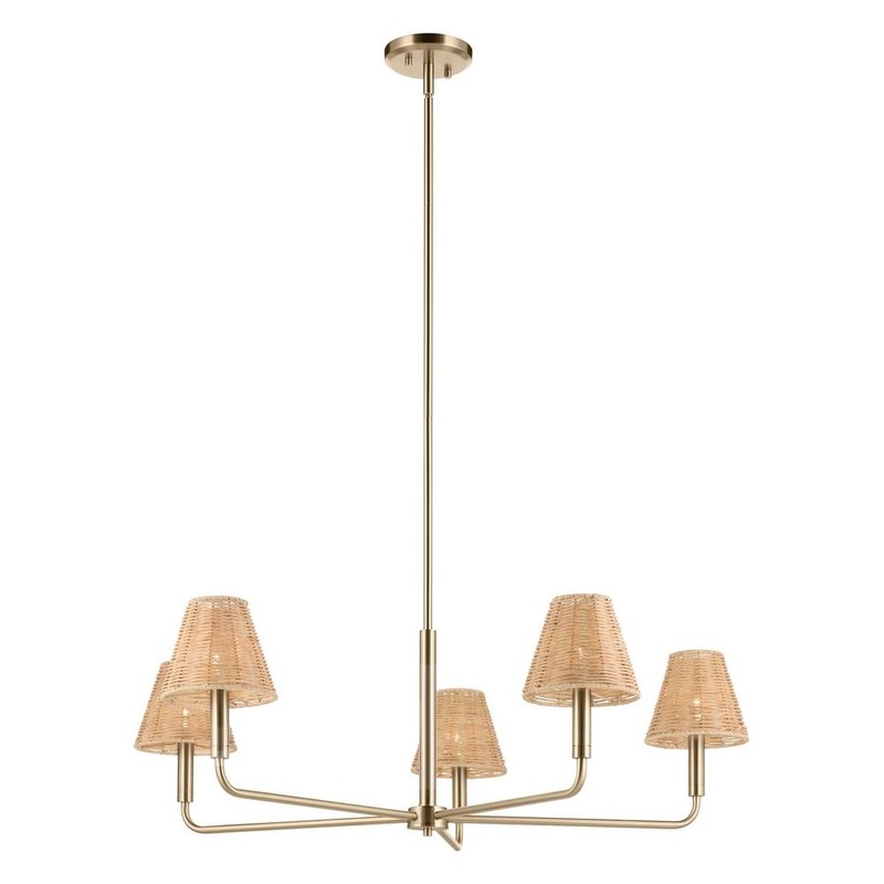 Bekah 38″ 5-Light Chandelier Champagne Bronze