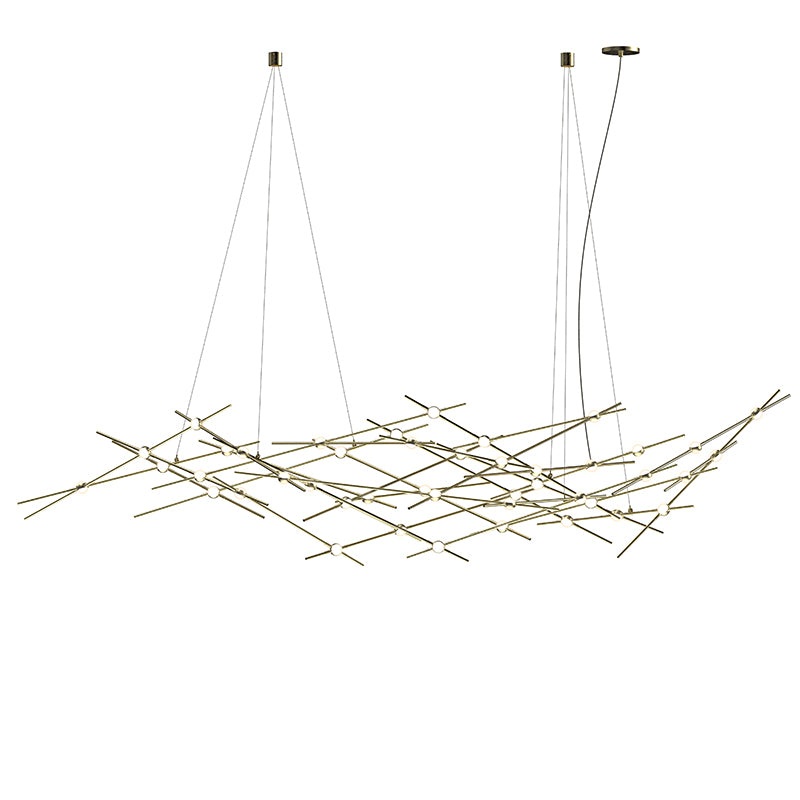 Constellation Ursa Major Satin Brass with White Optical Acrylic 2700K 10′ Adjustable Cord/Cable