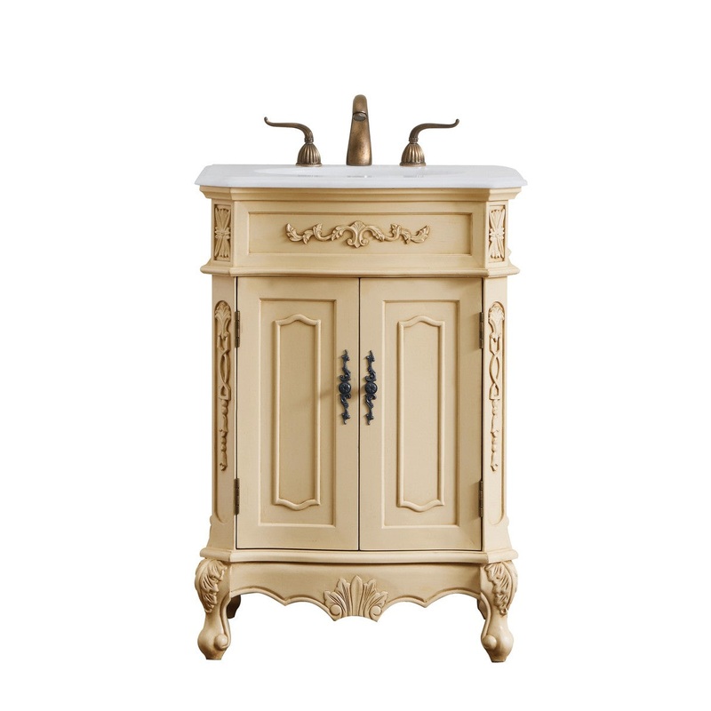 Elegant Lighting VF10124LT-VW Danville Single Bathroom Vanity Light Antique Beige