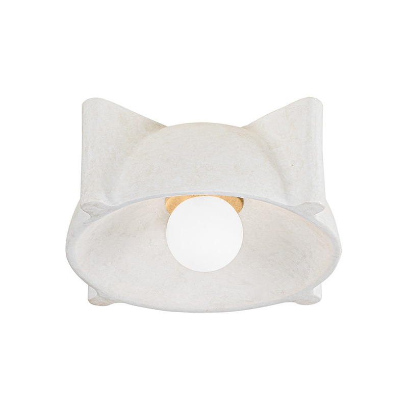 One Light Flush Mount from the Modesto Collection in Vintage Gold Leaf Finish by Troy Lighting