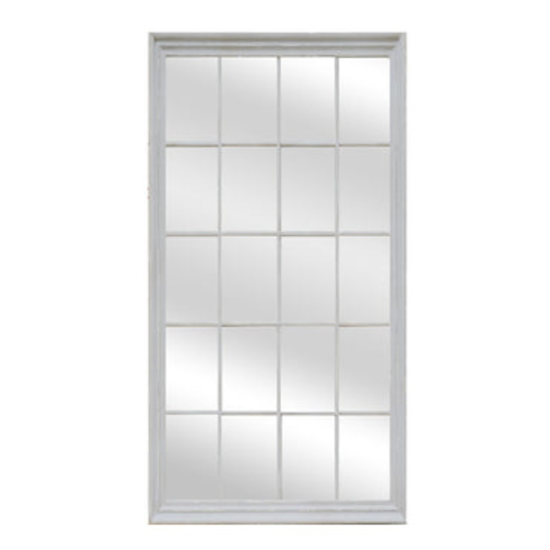 Window Style Mirror – White Rectangle 100cm x 200cm