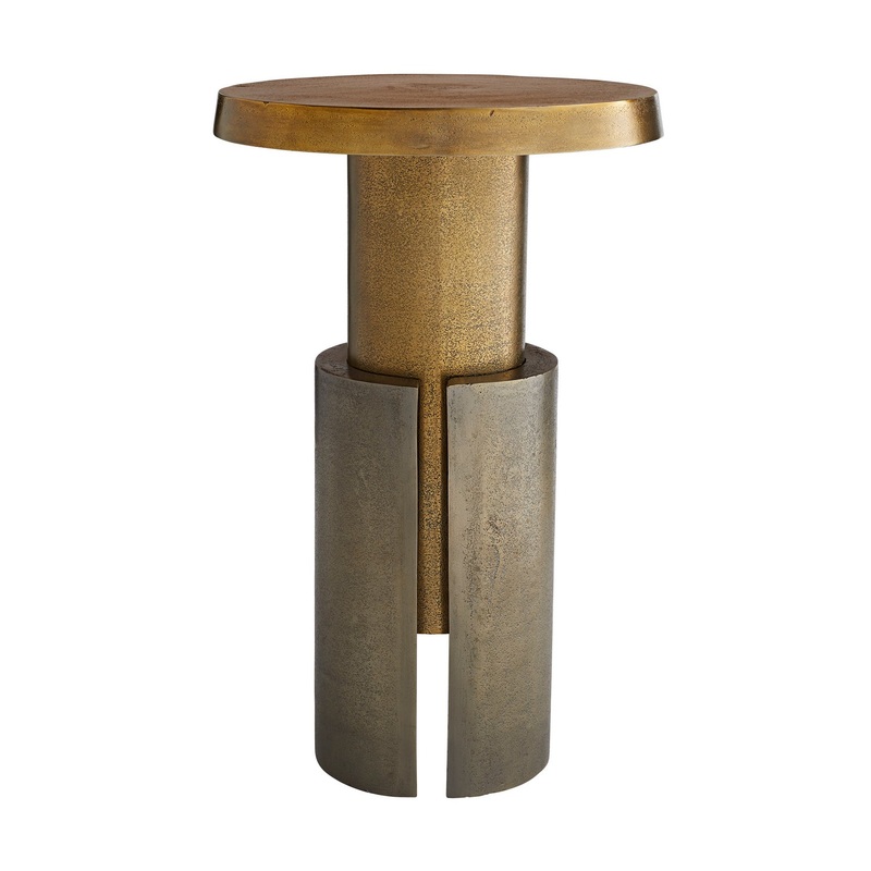 Arteriors 4875 Inara Accent Table Antique Brass