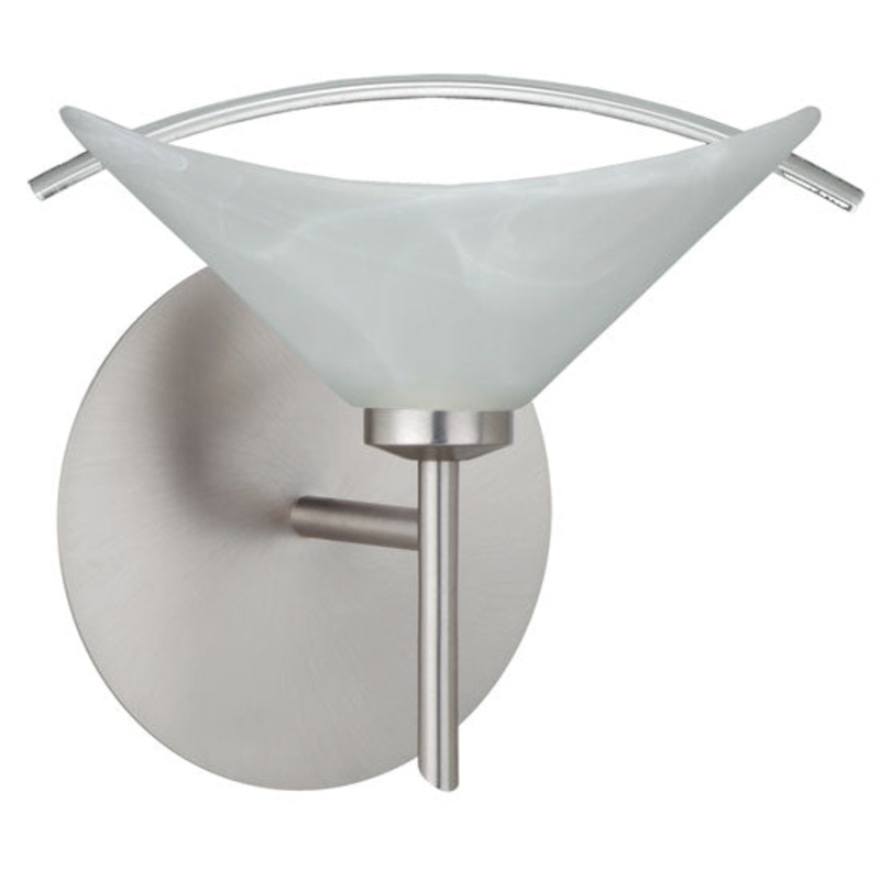 Besa 1SW-181304-SN Hoppi One Light Wall Sconce Satin Nickel