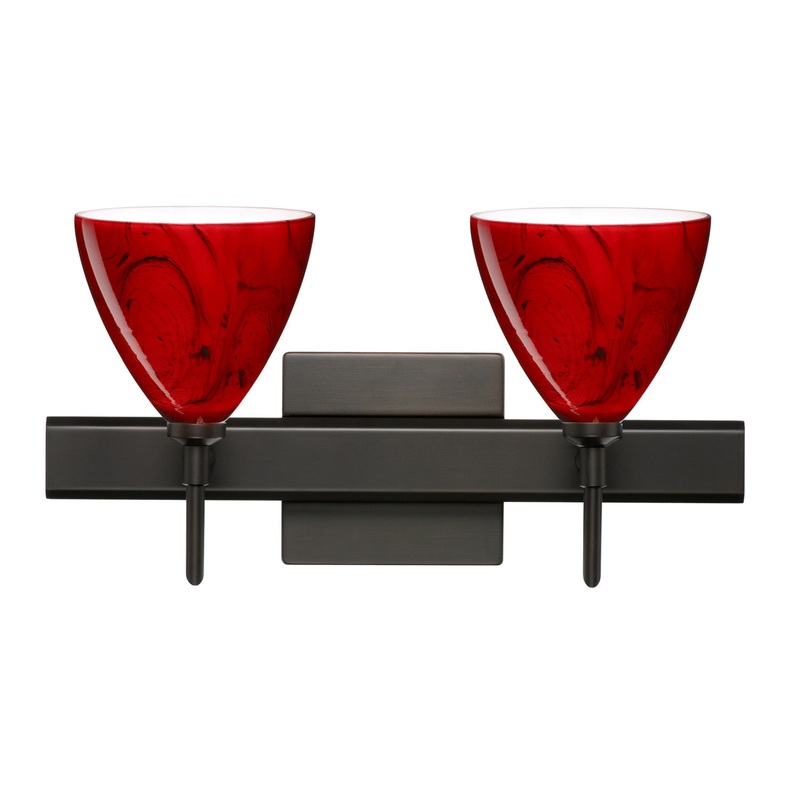 Besa 2SW-1779MA-BR-SQ Mia Two Light Wall Sconce Bronze