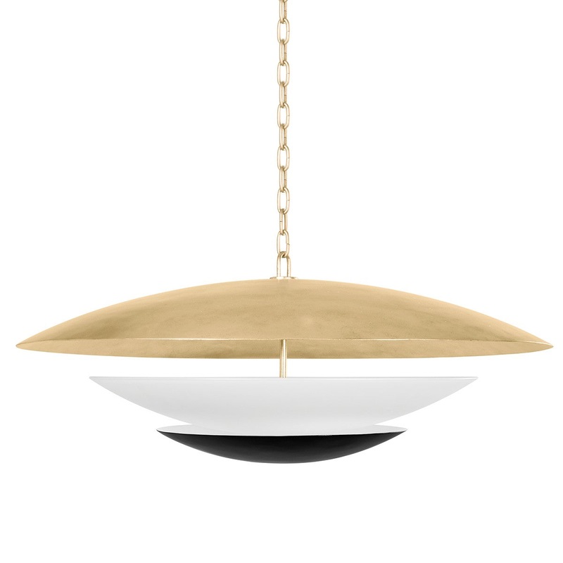 Corbett Lighting 413-36-VGL/SBK Adara Six Light Chandelier Vintage Gold Leaf And Soft Black