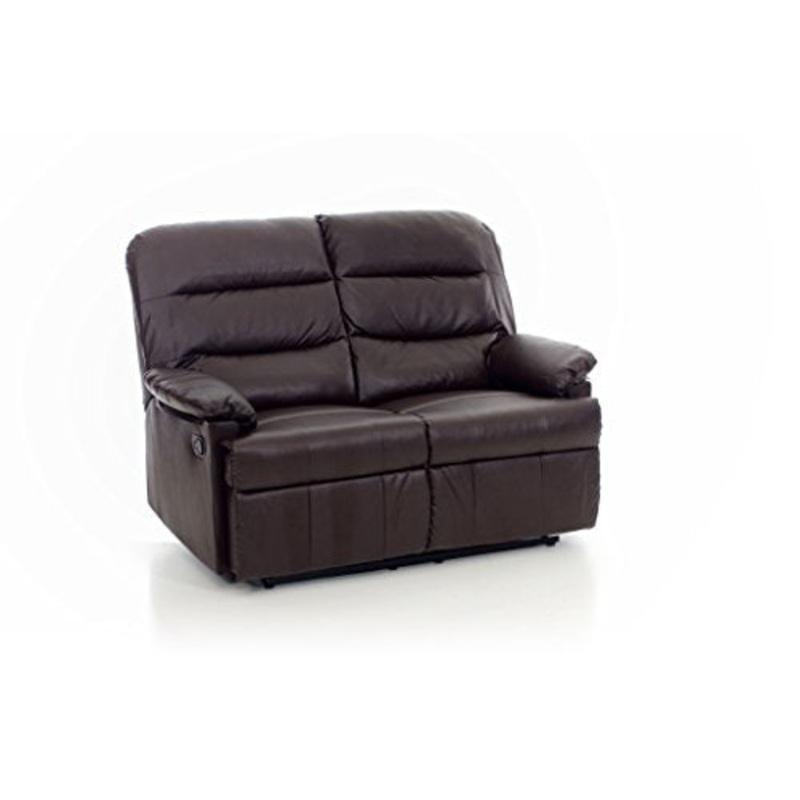 DIVANO RECLINER MOD. MARA COLORE MARONNE IN ECO PELLE 130X80X100H CM