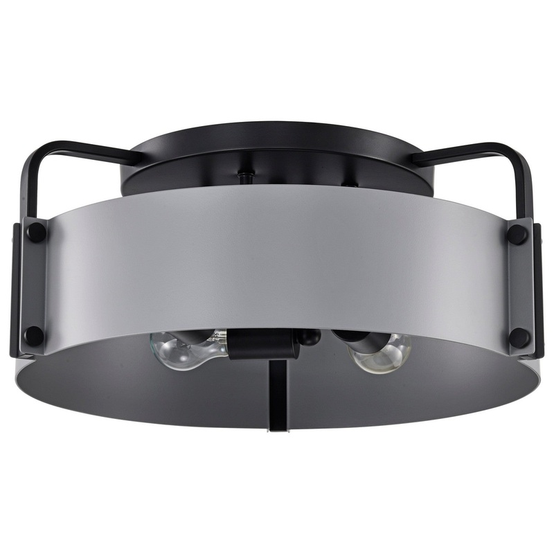 Four Light Semi Flush Mount from the Altos Collection in Matte Gray Finish by Nuvo Lighting