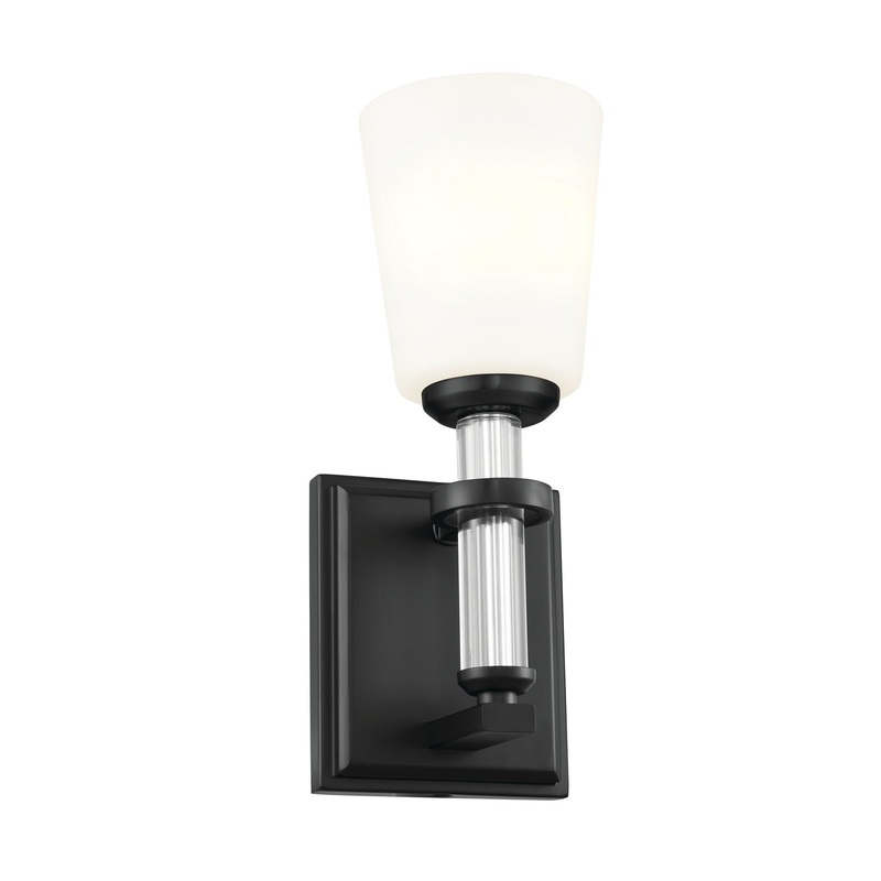 Kichler 55145BK One Light Wall Sconce, Black