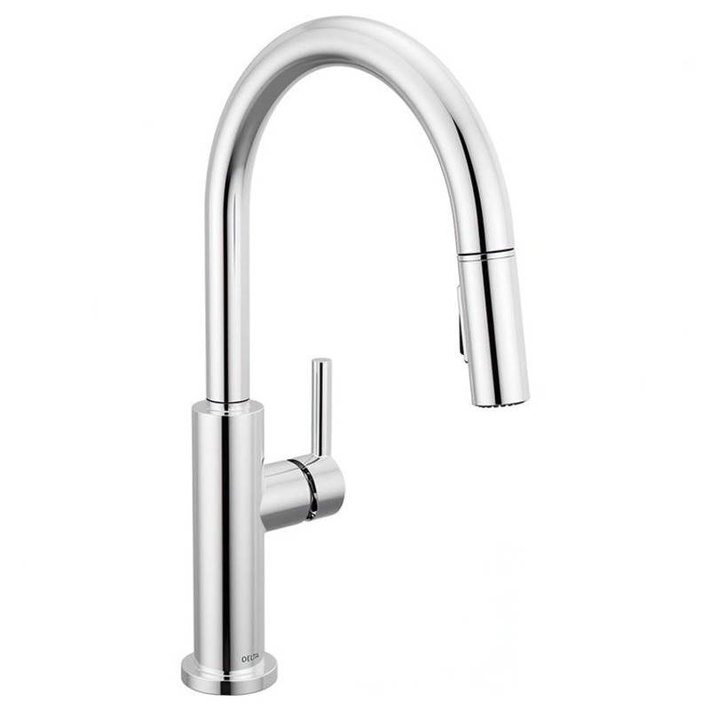 Kitchen Faucet Nicoli 1 Lever ADA Chrome High Arc Swivel 360 DEG 3 Hole Deck Mount Touch-Clean MagnaTite 1.8 Gallons per Minute