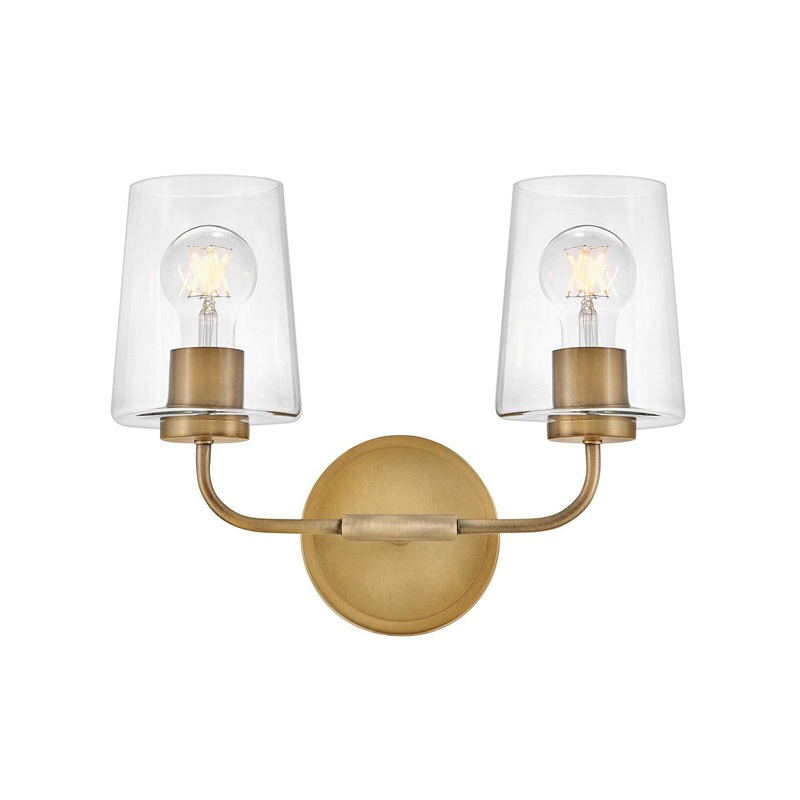 LED Vanity from the Kline Collection in Heritage Brass Finish by Lark