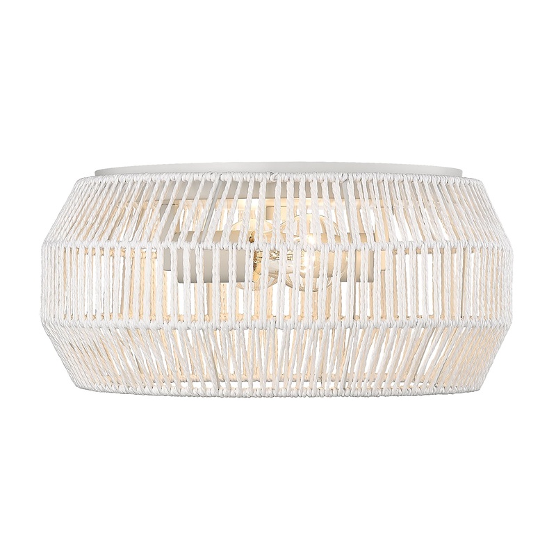 Marlee WHT Matte White 2 Light Flush Mount