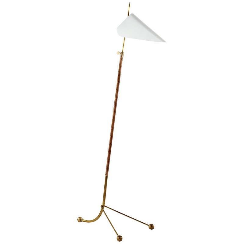One Light Floor Lamp from the Moresby Collection in Plaster White Finish by Visual Comfort Signature