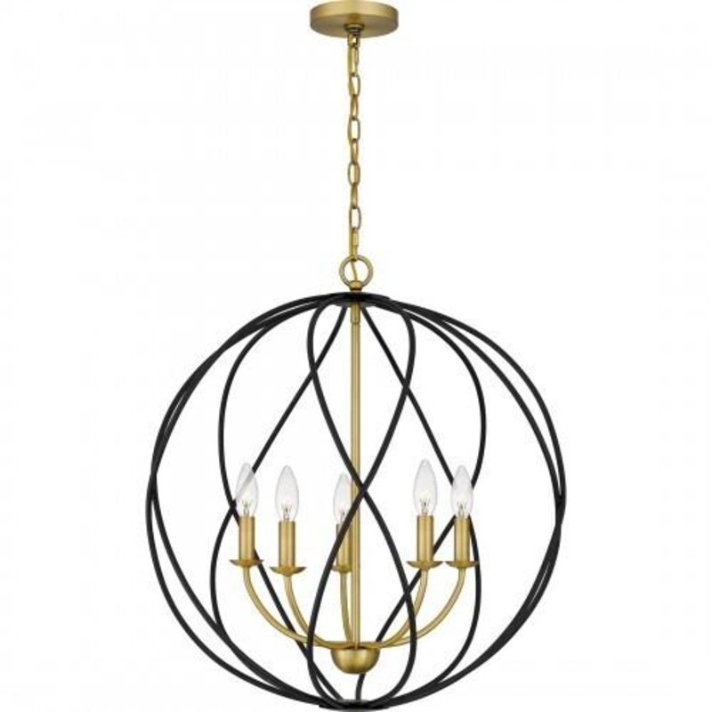 Quoizel BYN2824AB Bryn Pendant 5 lights aged brass Pendant