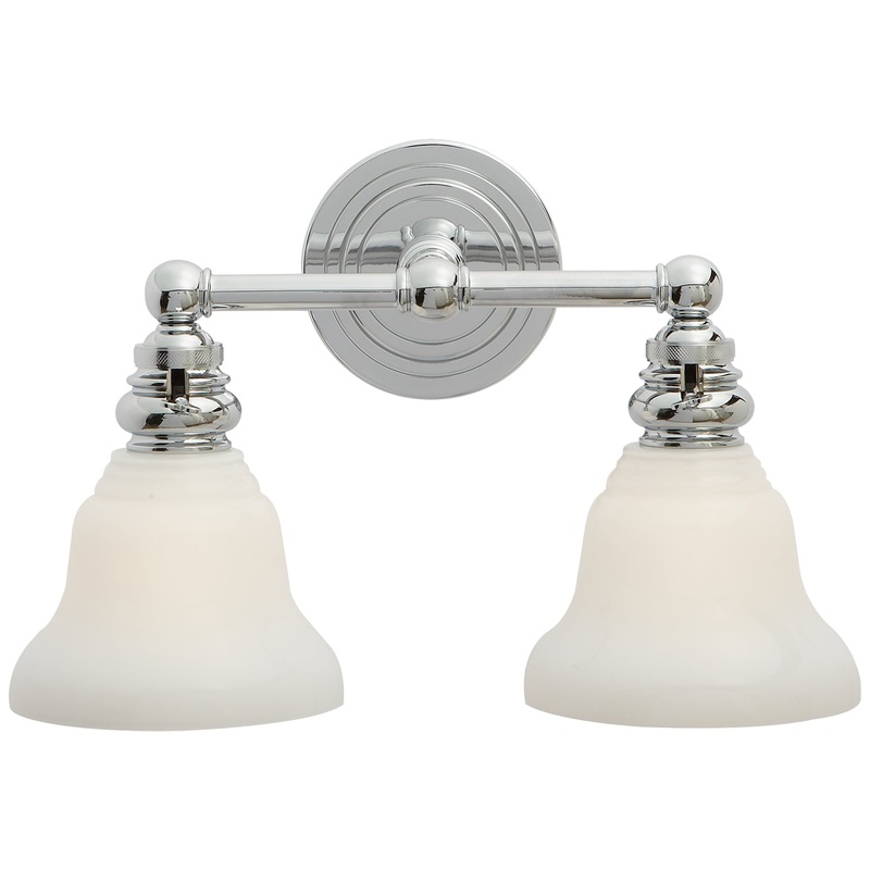 Two Light Wall Sconce from the Boston Collection in Chrome Finish by Visual Comfort Signature