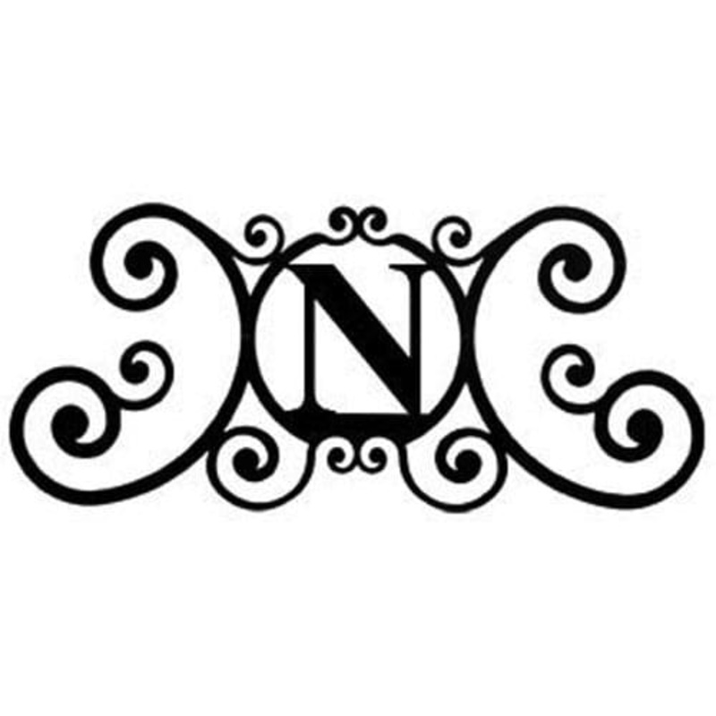 Village Wrought Iron HP-OD-N House Plaque Letter N