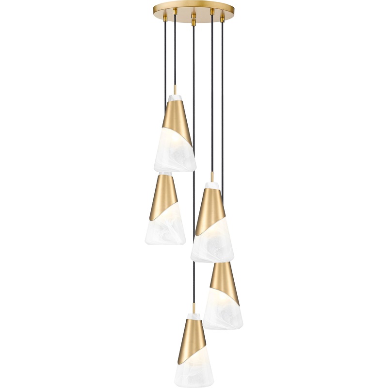 Aimie 5-Light Chandelier Modern Gold