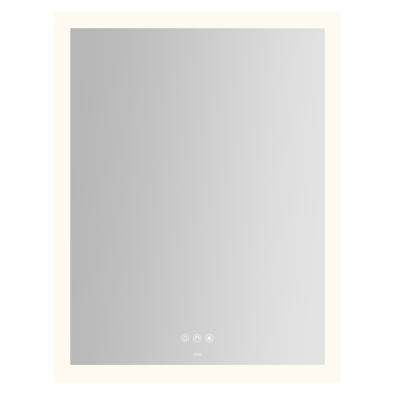 Bathroom Mirror Instinct with Perimeter Lighting Rectangular 24 x 30 Inch Wall Mount